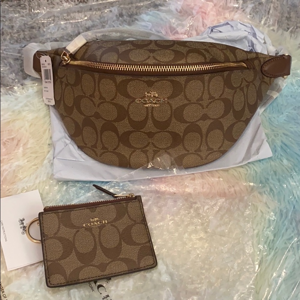 Coach signature bum bag and matching skinny mini